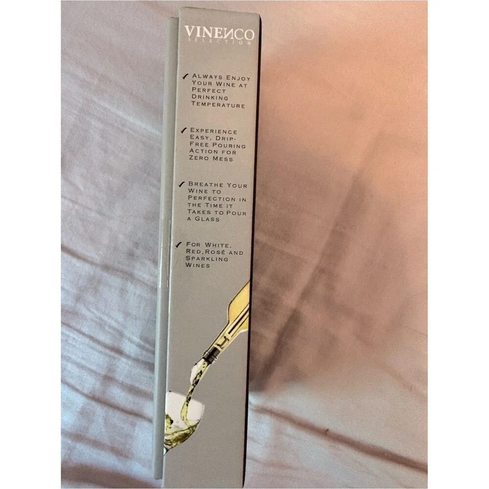 Vinenco Selection Wine Chiller Aerator Pourer Stopper Foil Cutter Set NIB